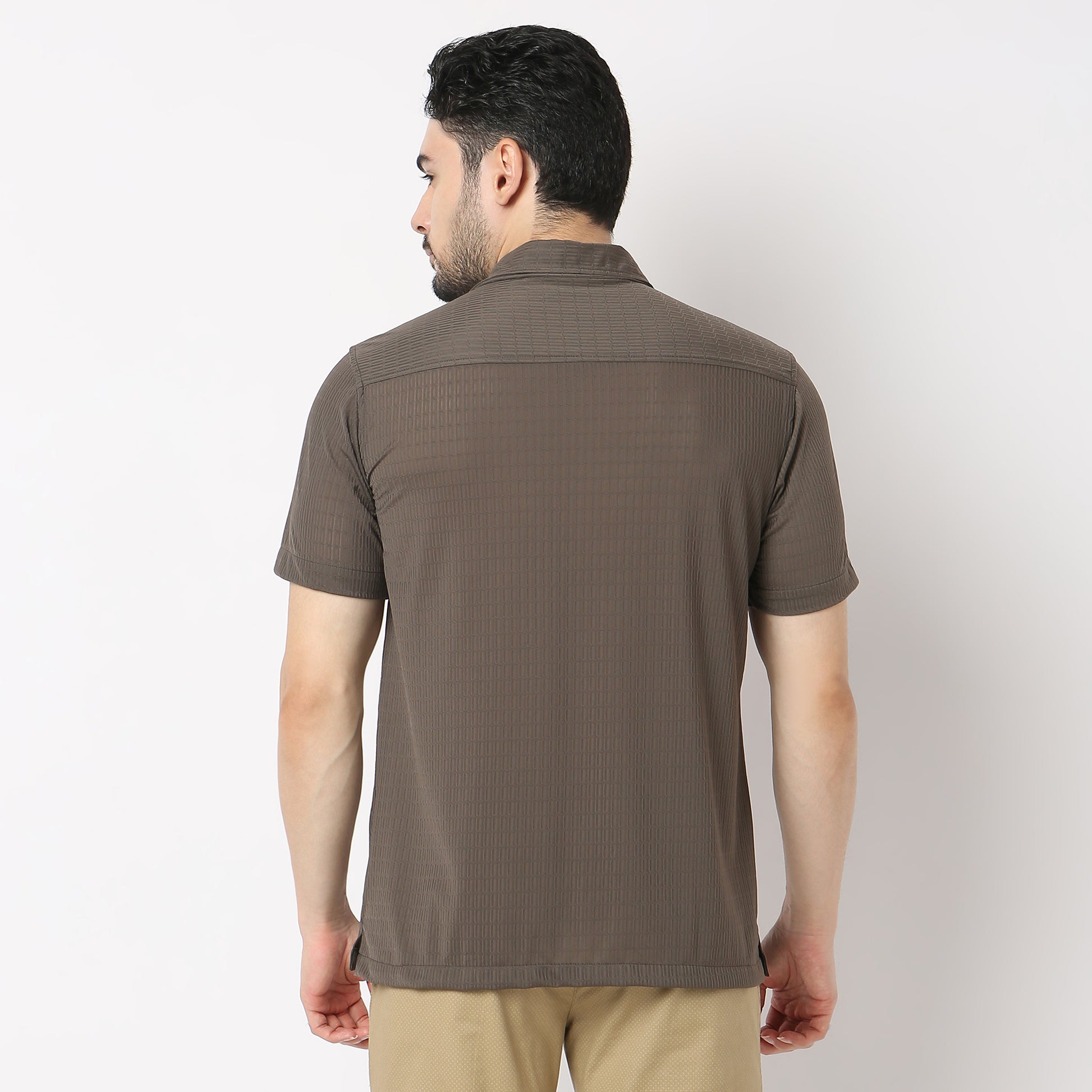 Regular Fit Structured Casual Shirt