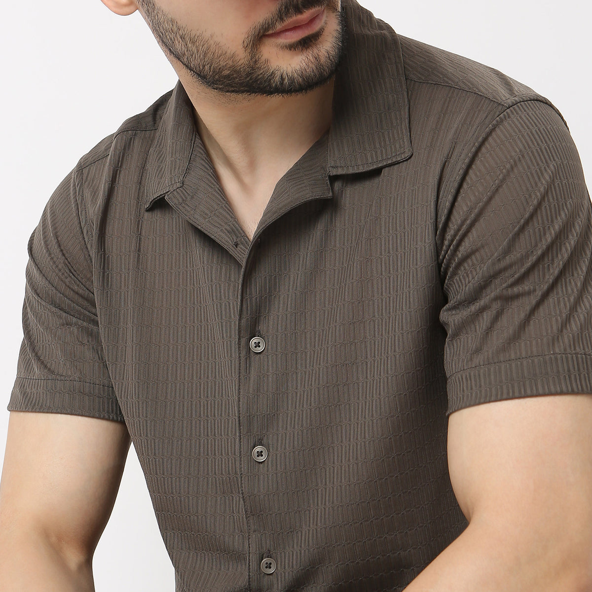 Regular Fit Structured Casual Shirt