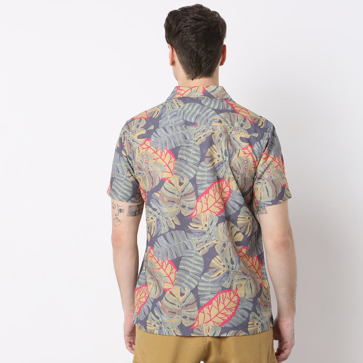 Printed Art Deco Havana Smart Cuban Half Sleeve Shirt