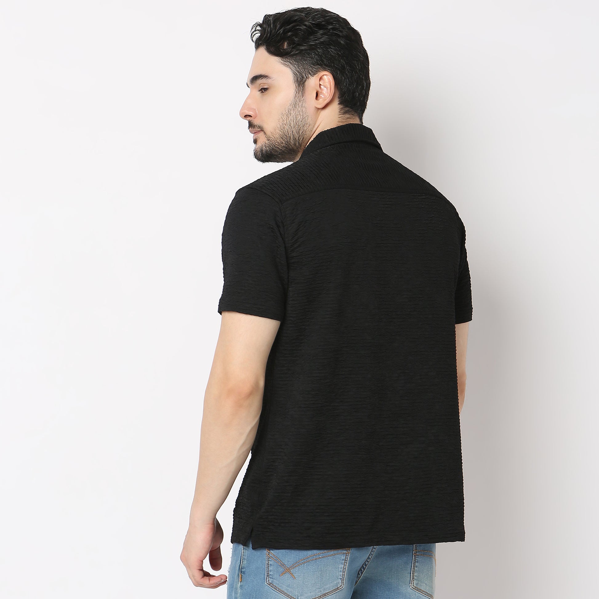 Regular Fit Structured Casual Shirt