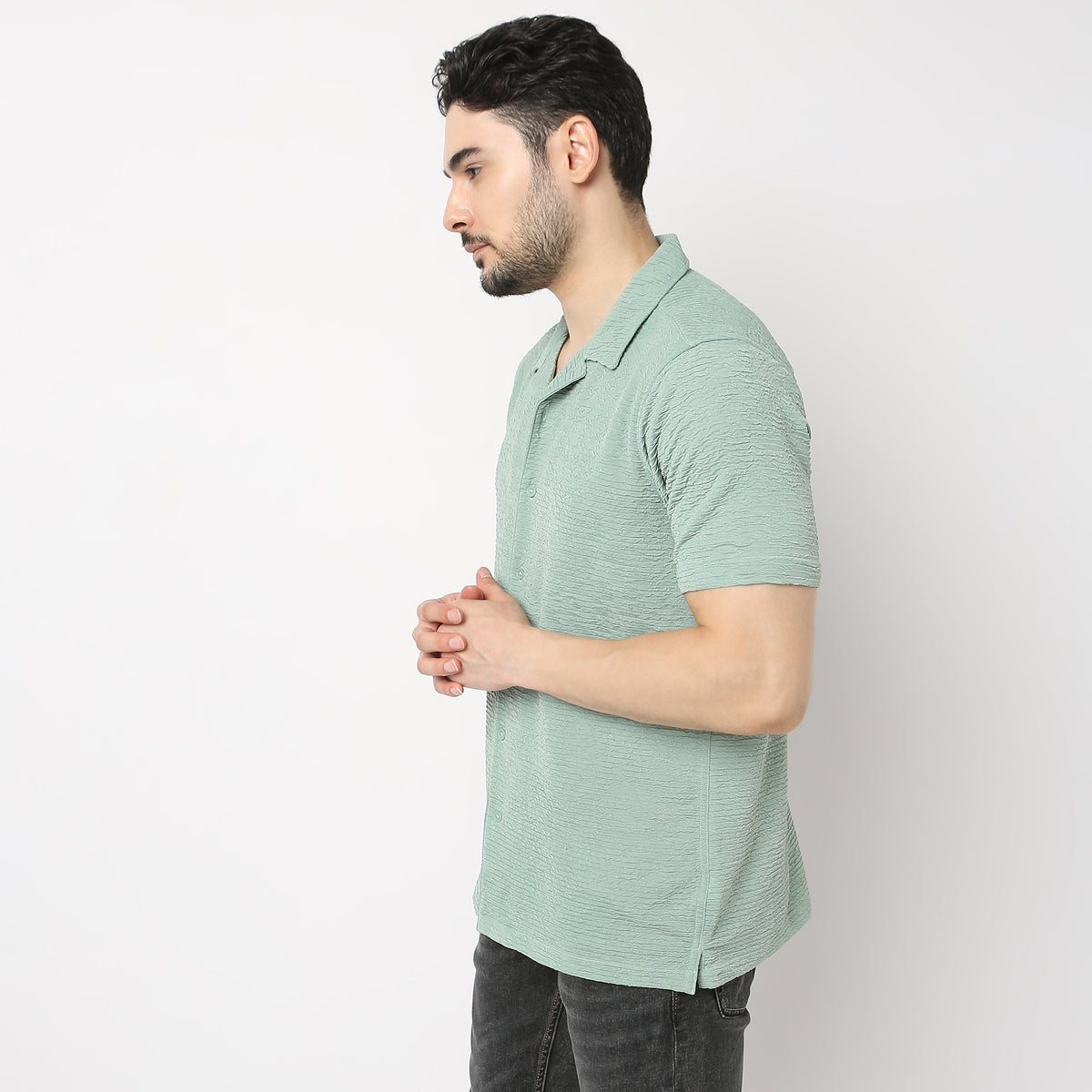 Regular Fit Structured Casual Shirt