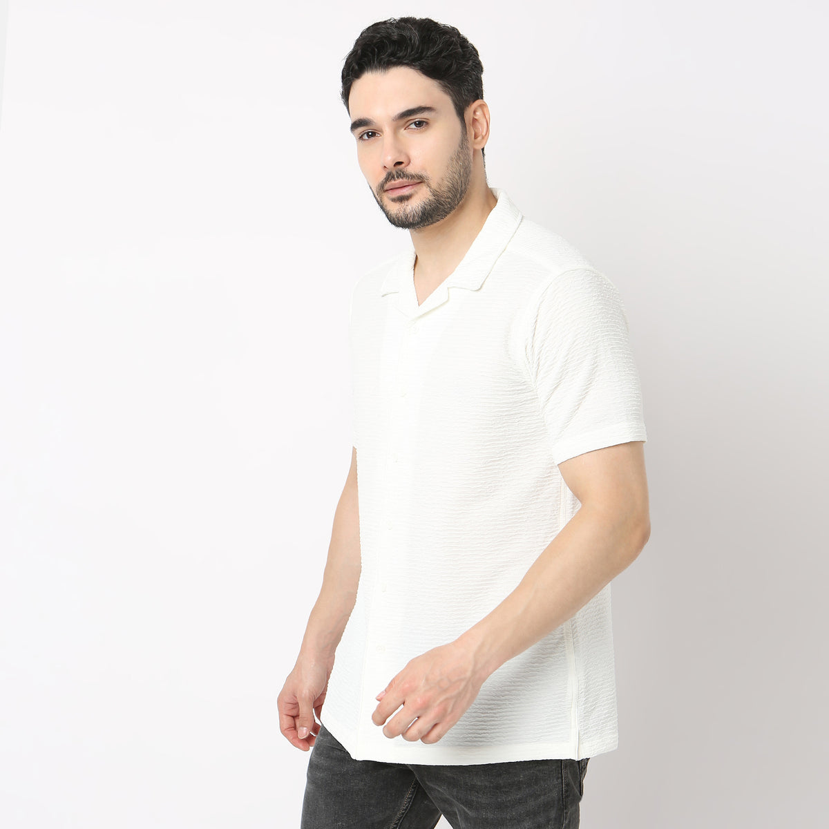 Regular Fit Structured Casual Shirt