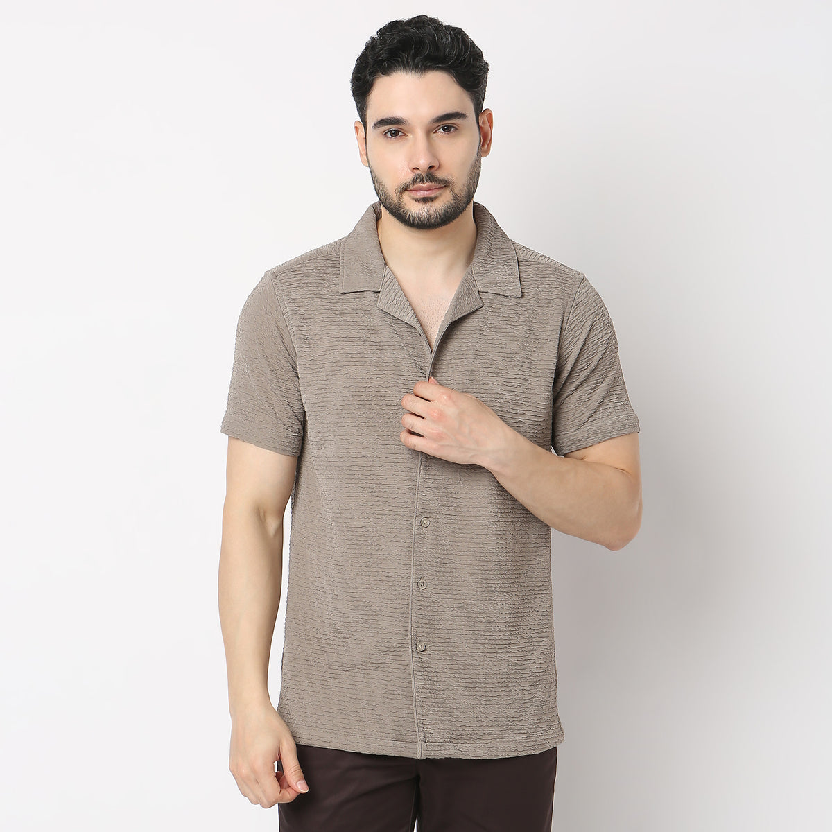 Regular Fit Structured Casual Shirt