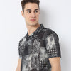 Regular Fit Printed Camp Collar Retreat Shirt