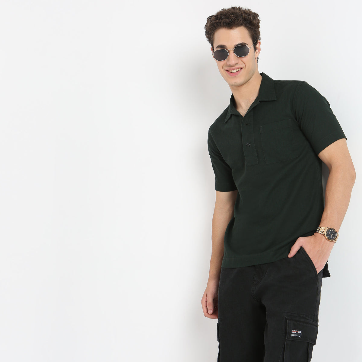 Regular Fit Solid Shirt