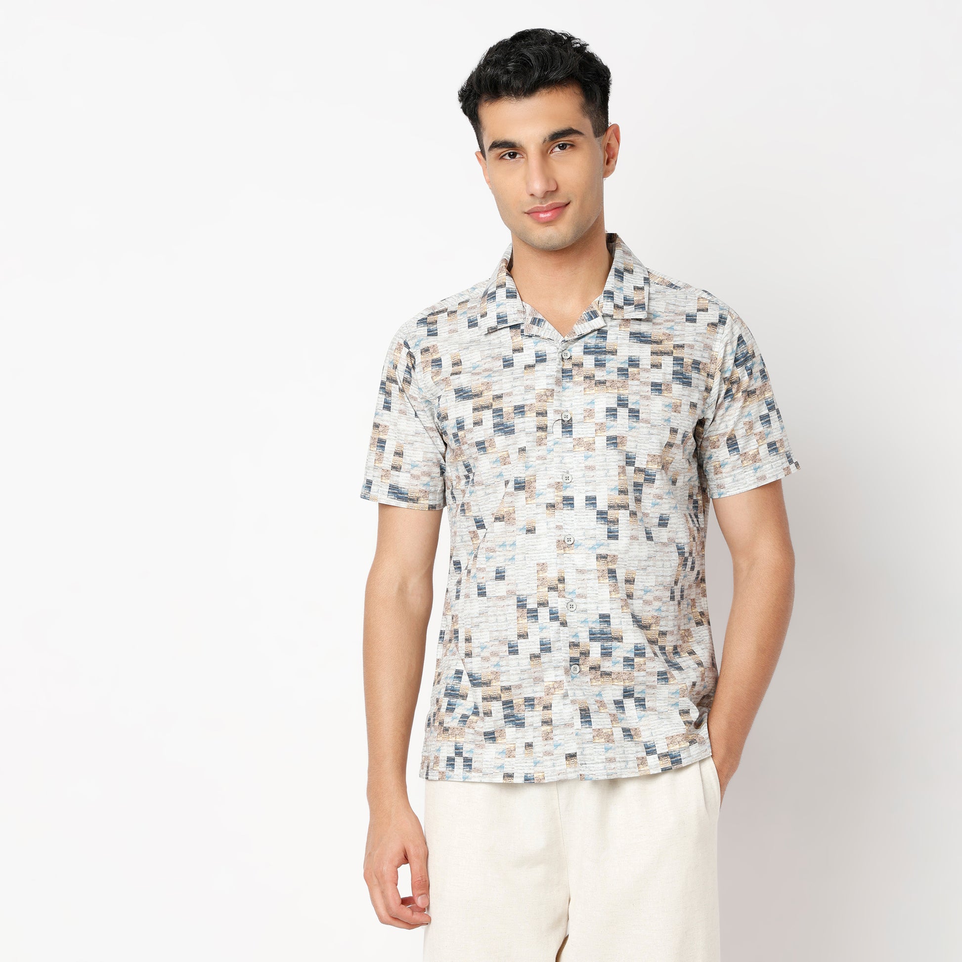 Regular Fit Printed Regular Length Shirt