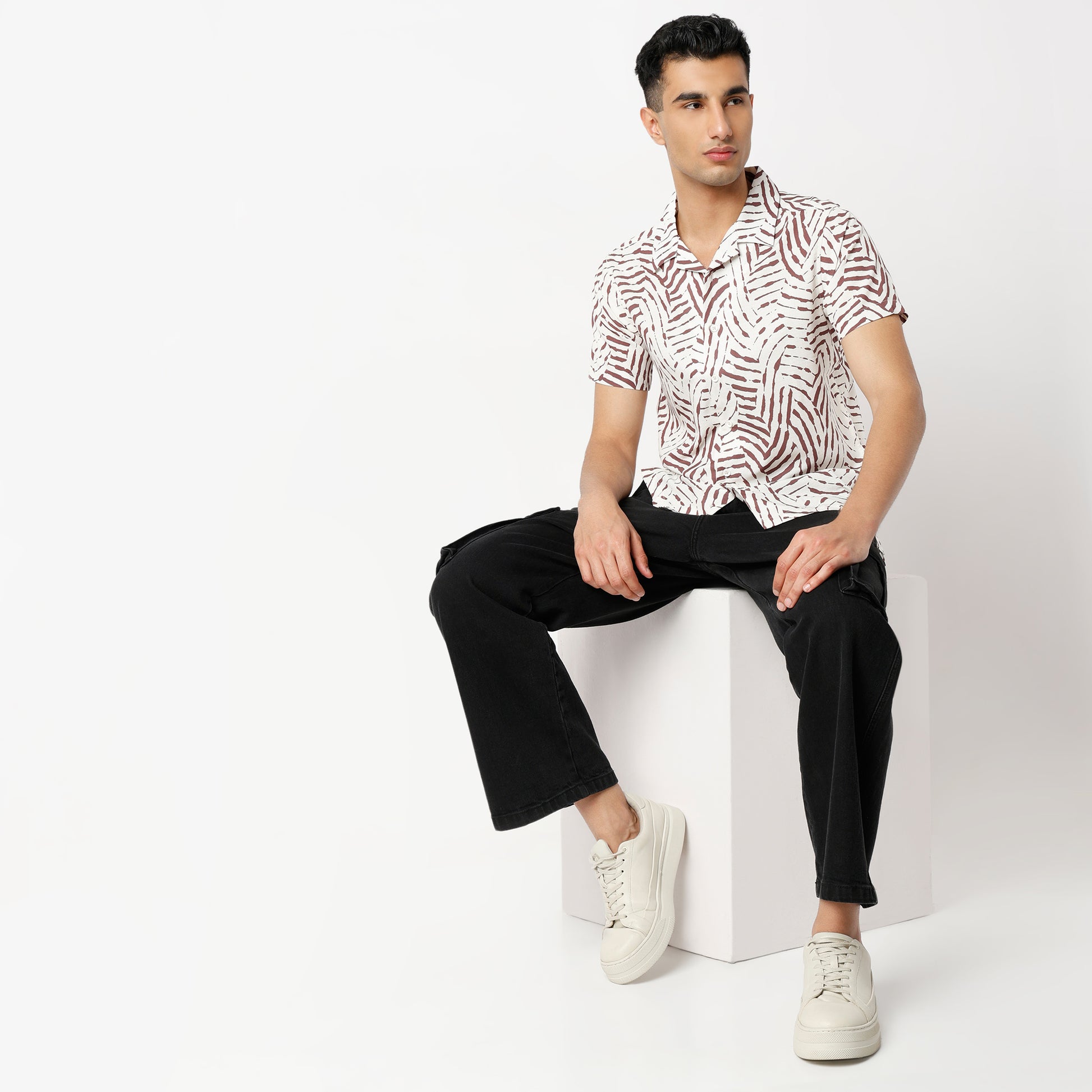 Regular Fit Printed Regular Length Shirt