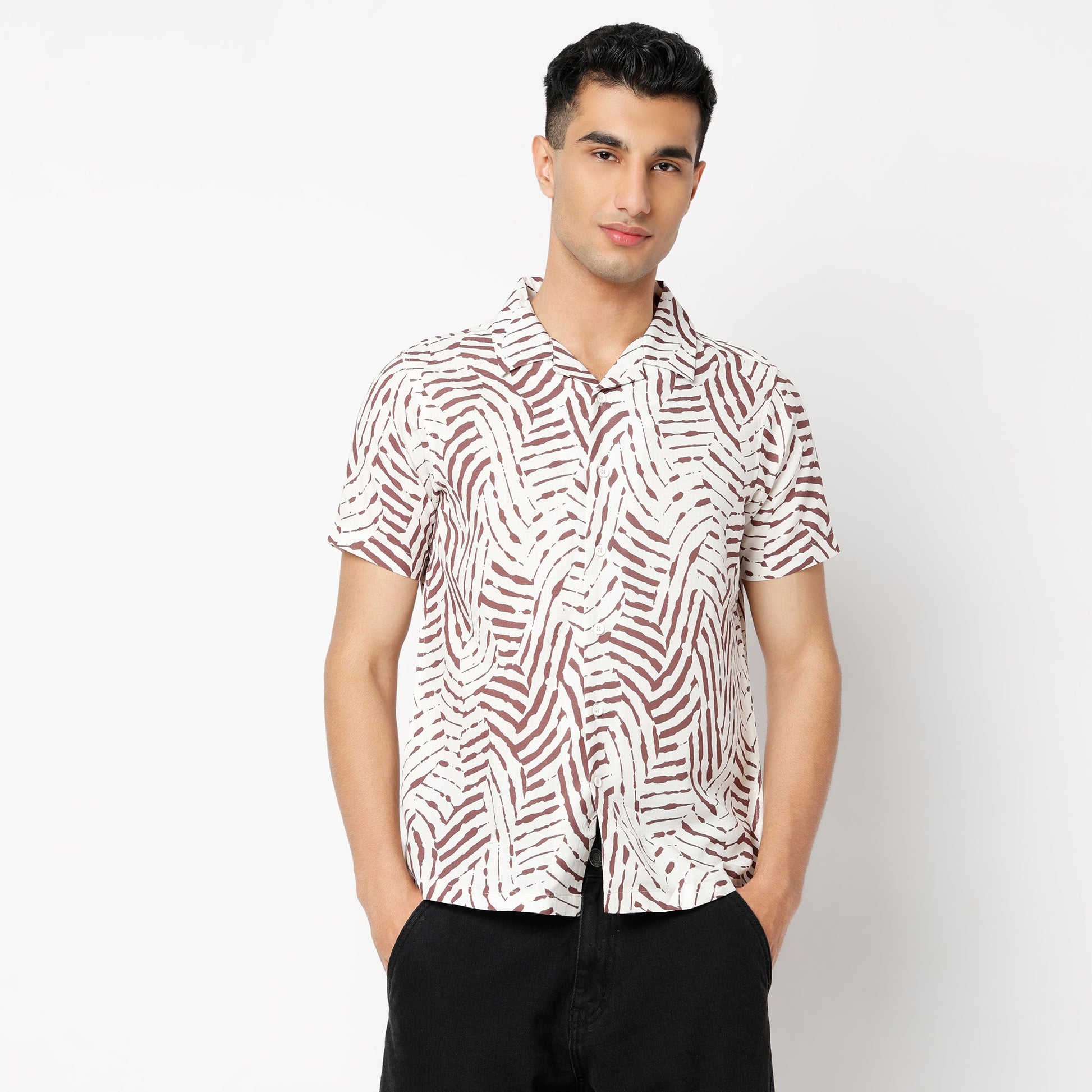 Regular Fit Printed Regular Length Shirt