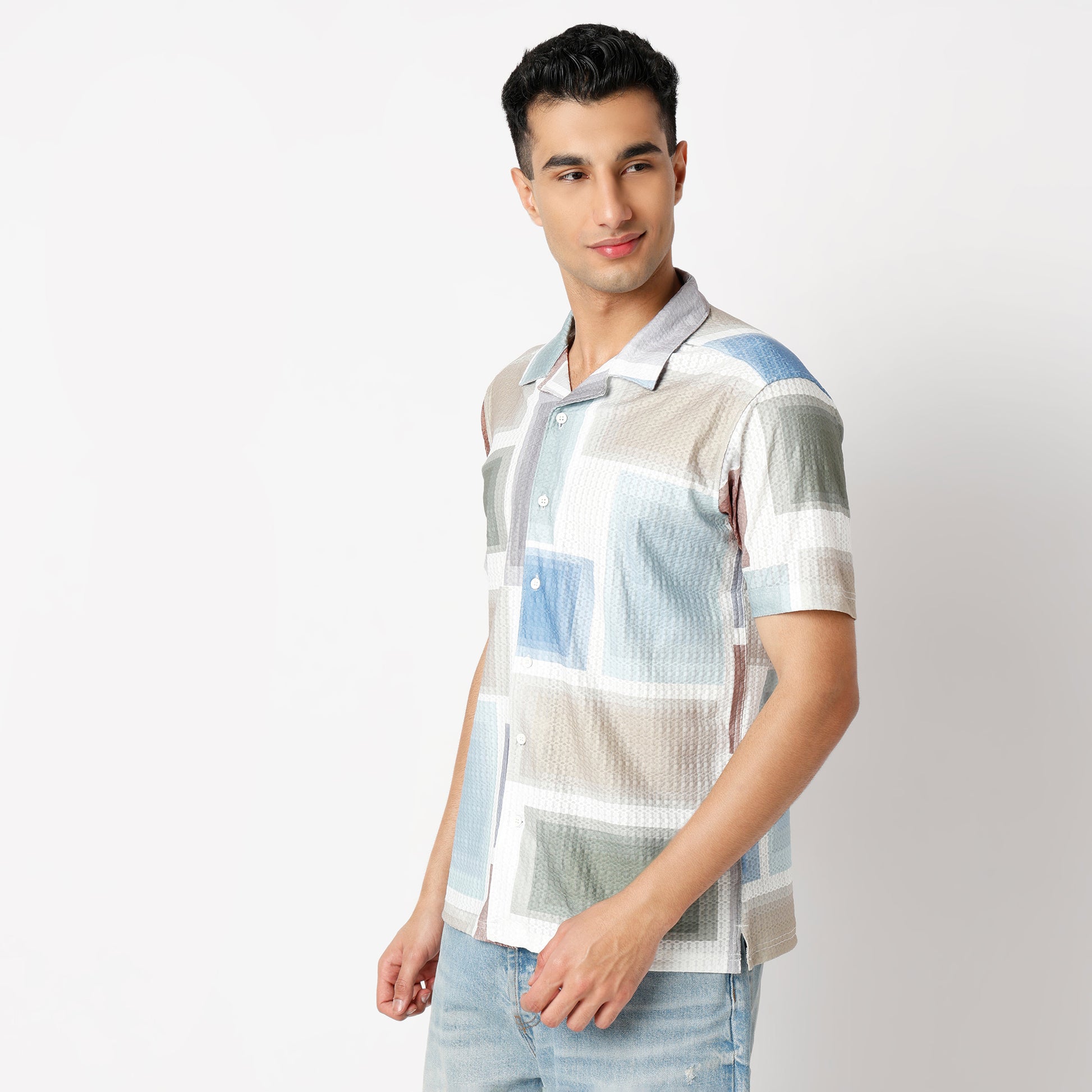 Regular Fit Printed Regular Length Shirt