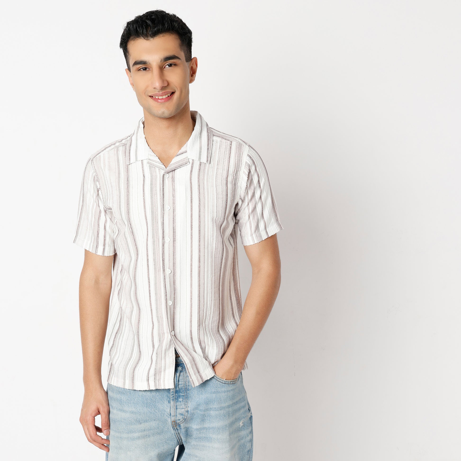 Regular Fit Printed Regular Length Shirt