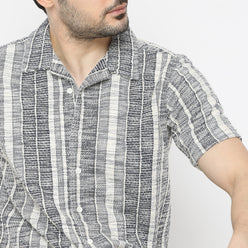 Regular Fit Printed Camp Collar Regular Length Shirt