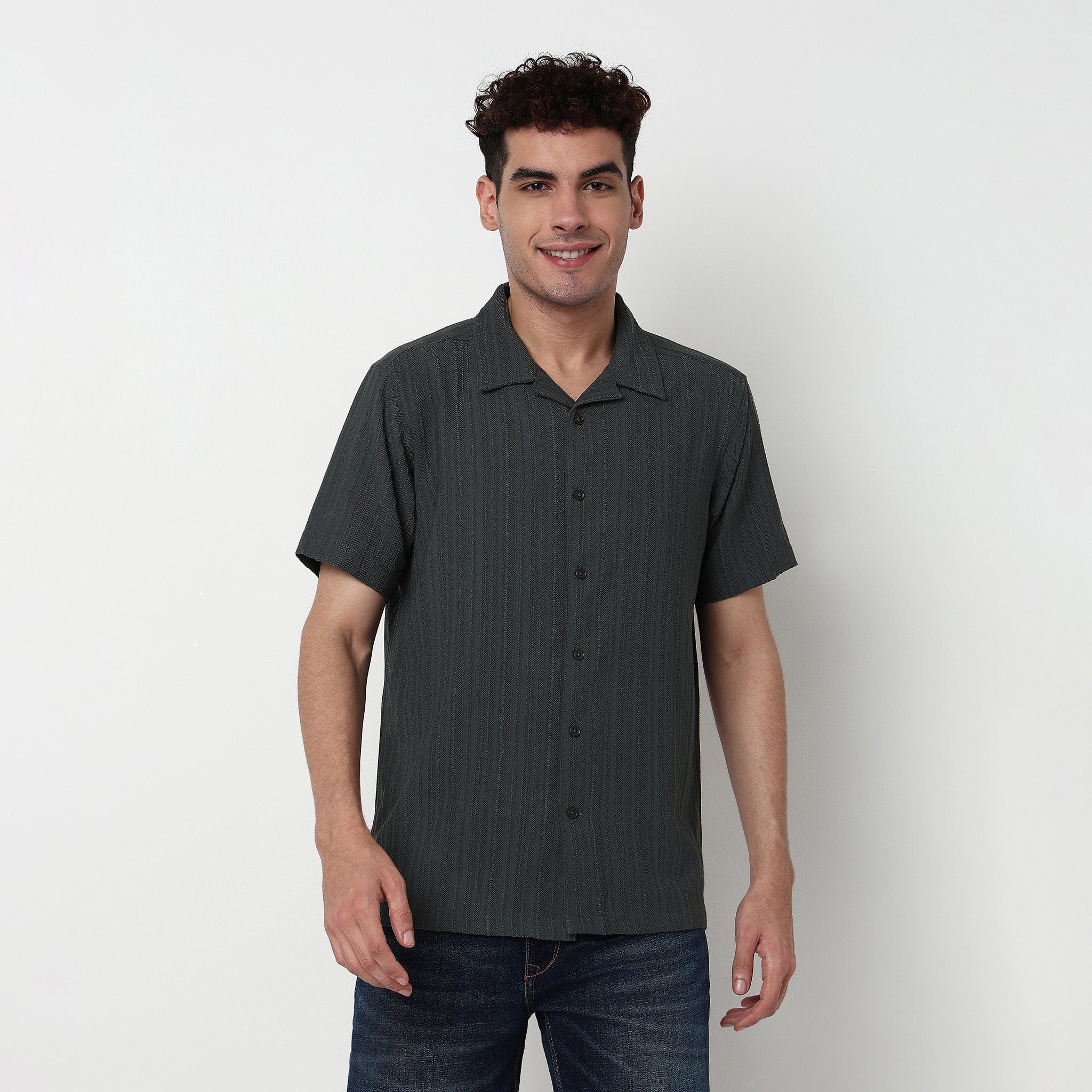 Polyester Structured Knit Shirt