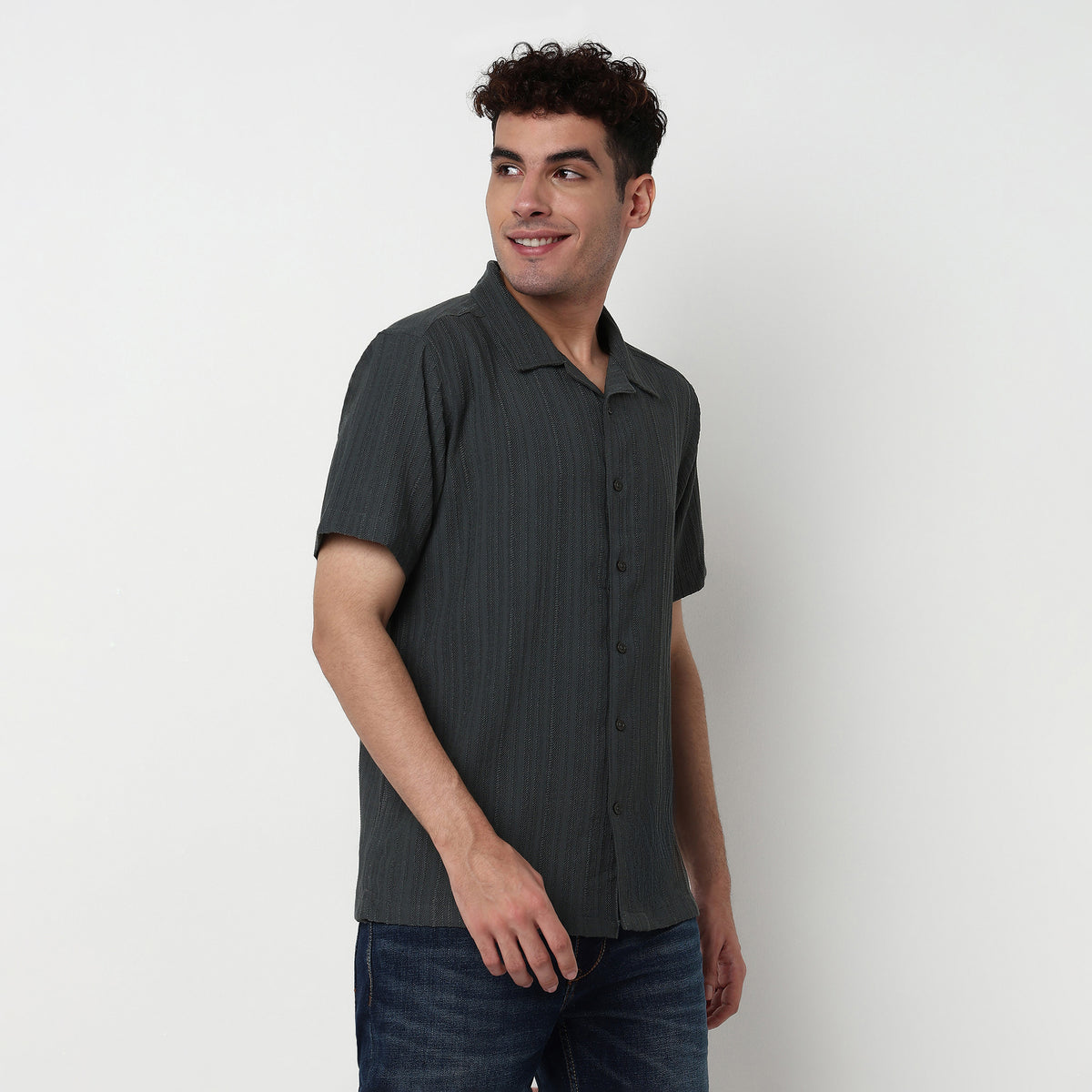 Polyester Structured Knit Shirt