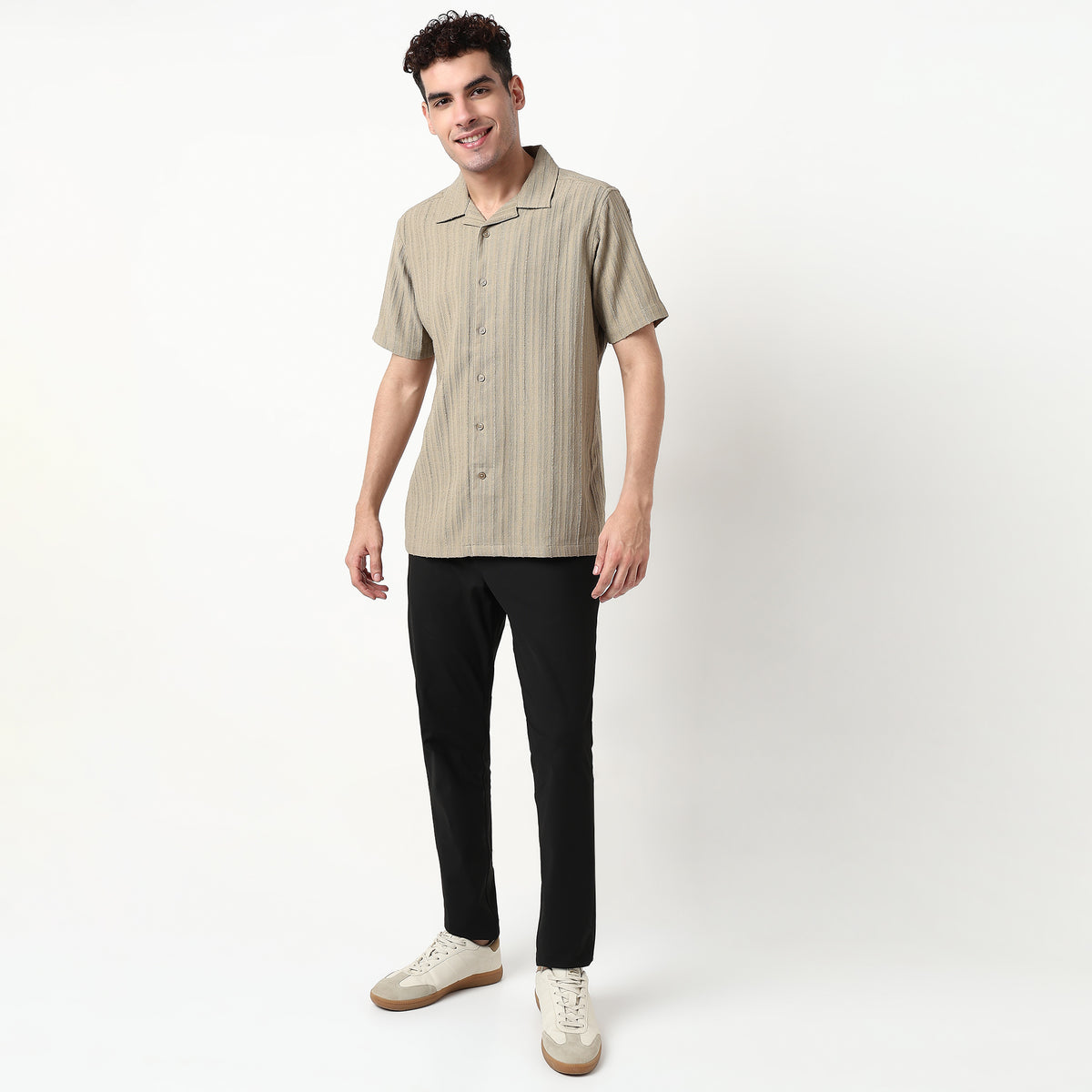 Polyester Structured Knit Shirt