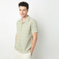 Half Sleeve Camp Collar Mood Shirt