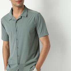 Regular Fit Printed Shirt Collar Regular Length Shirt