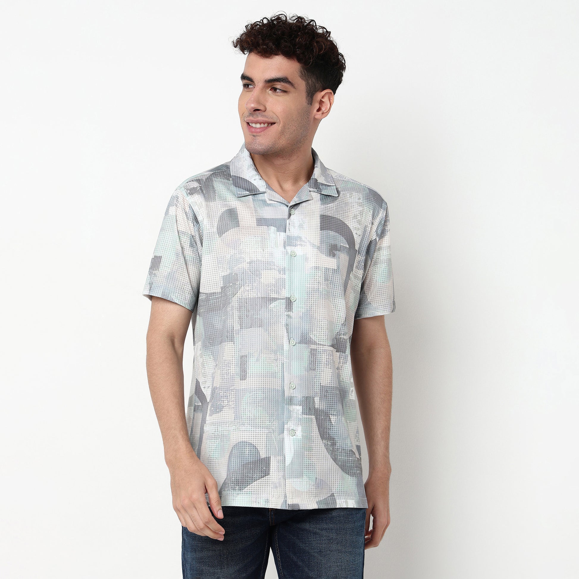 Cotton Fabric Printed Shirt