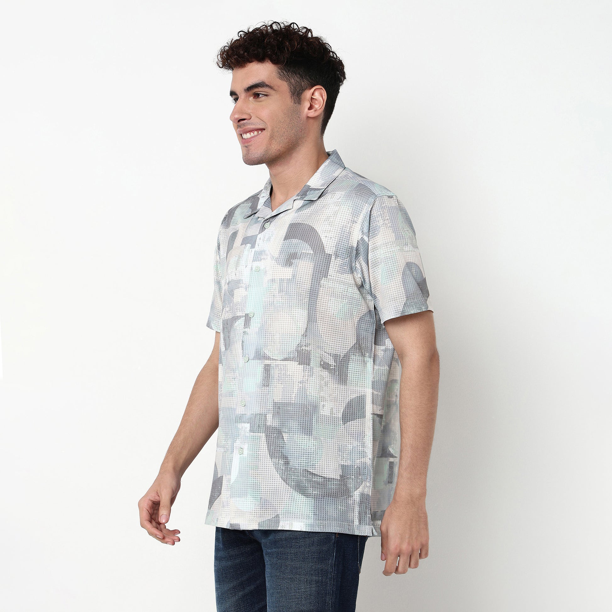 Cotton Fabric Printed Shirt
