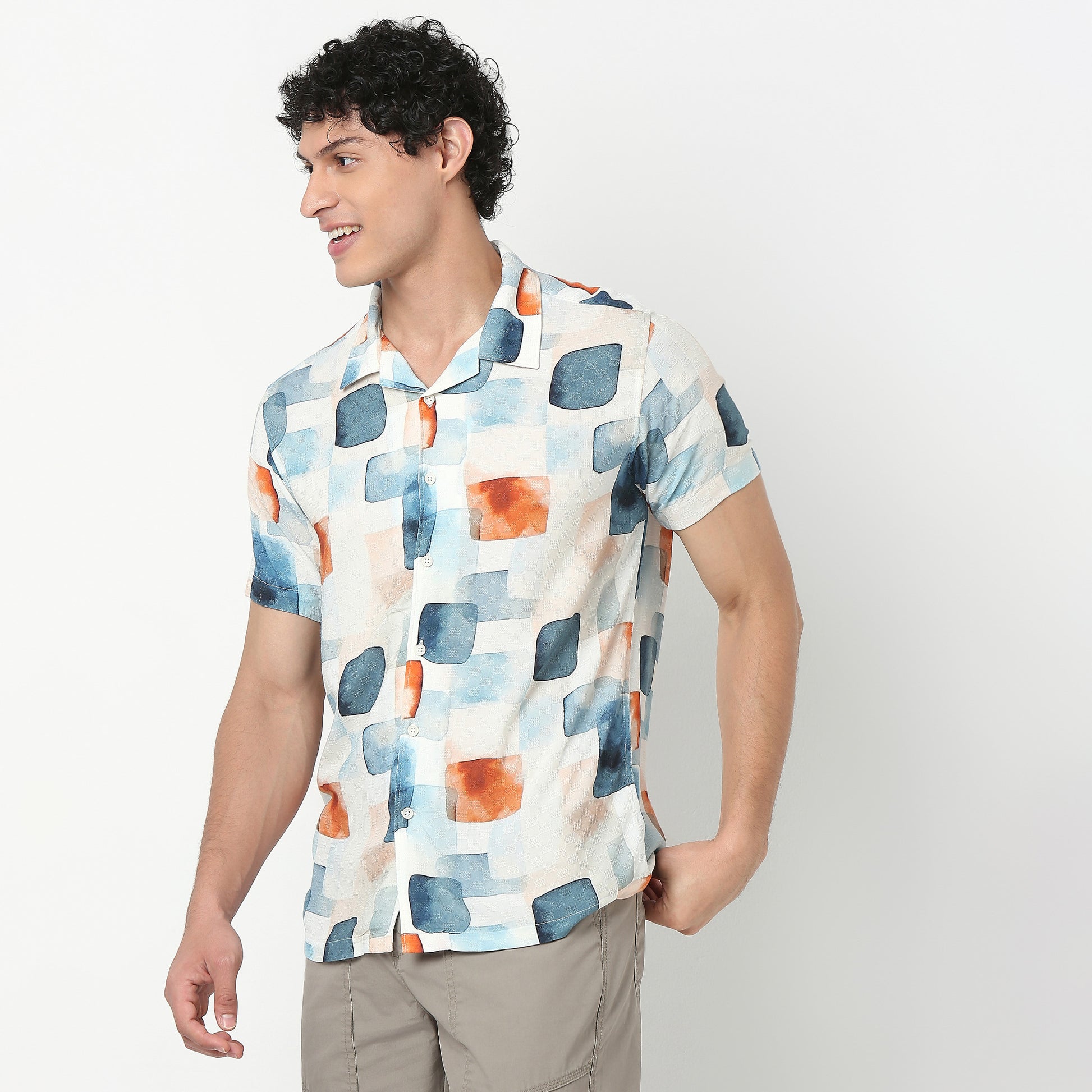 Printed Viscose Cuban Shirt