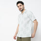 Regular Fit Striped Camp Collar Shirt