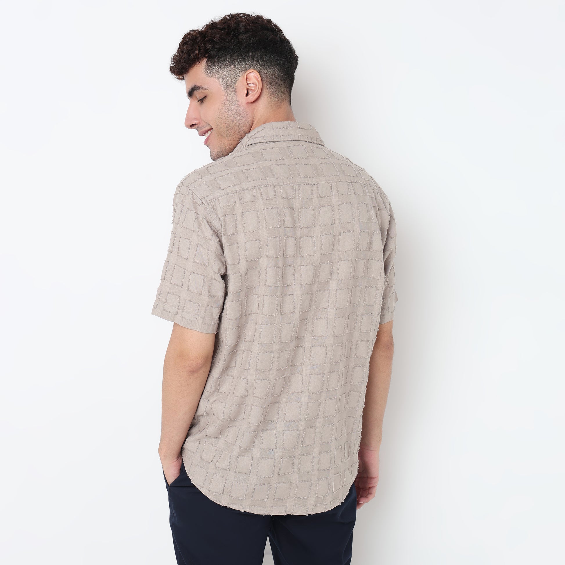 Solid Cotton Cuban Shirt