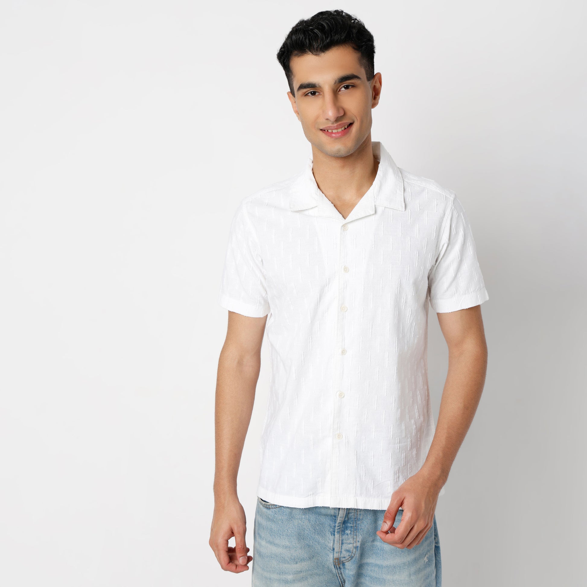 Regular Fit Solid Regular Length Shirt