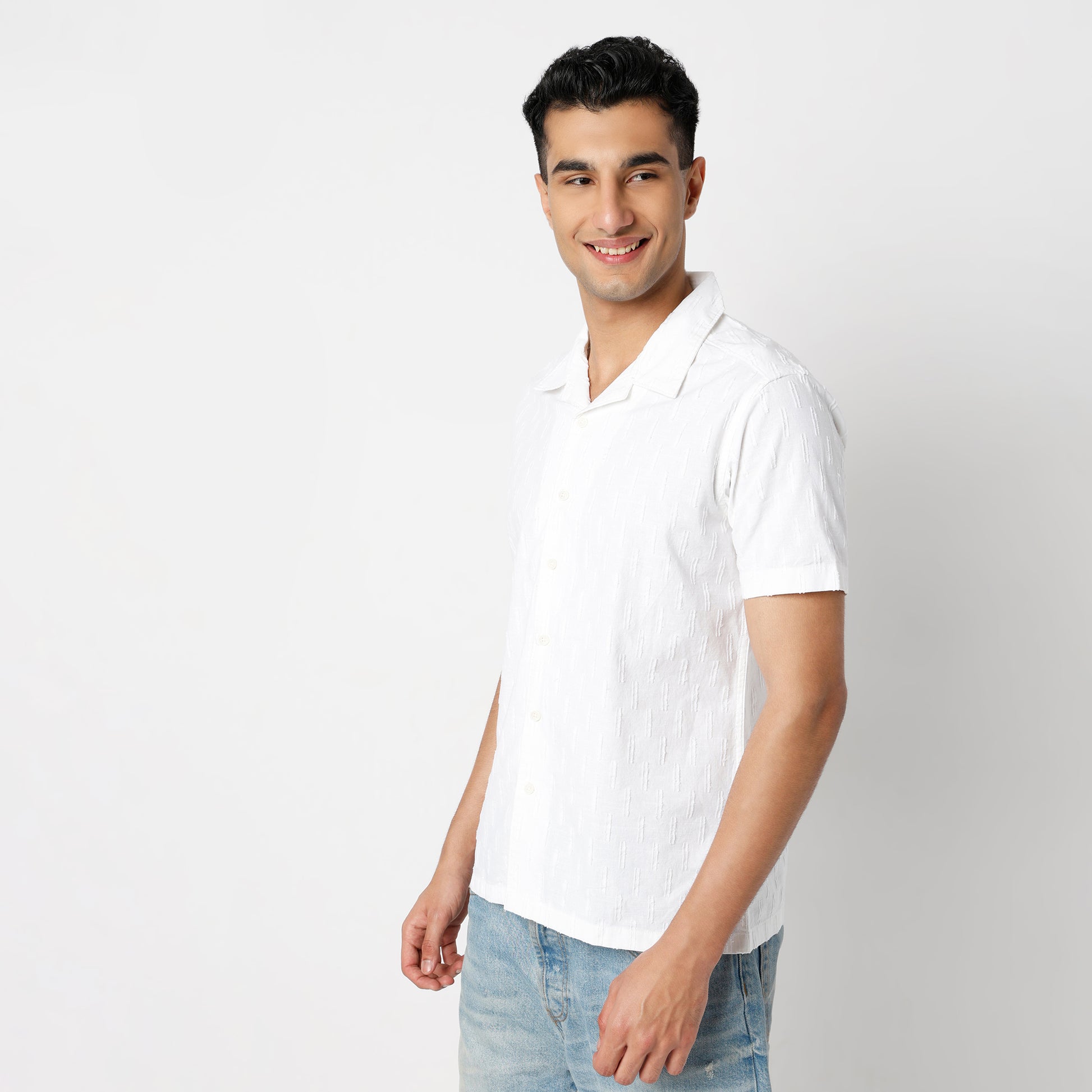 Regular Fit Solid Regular Length Shirt