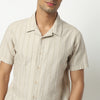 Regular Fit Solid Camp Collar Shirt