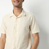 Regular Fit Solid Camp Collar Shirt