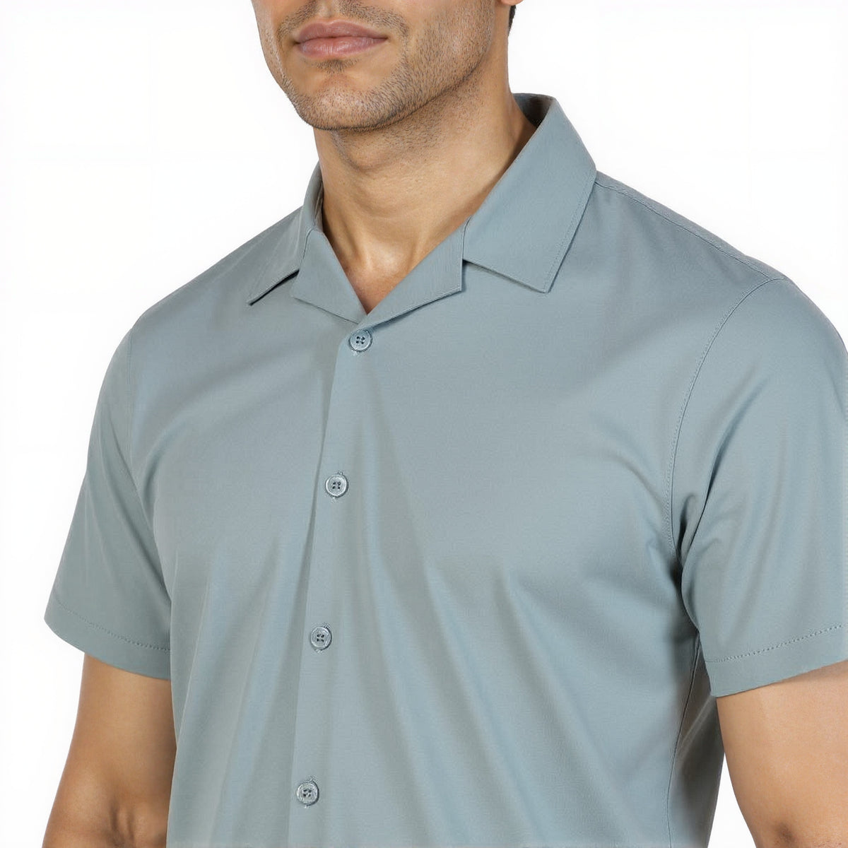 Buy Men Regular Fit Solid Half Sleeve Shirt  - Style Union
