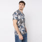 Celebration Shirt - 100% Fine Cotton Satin Printed Cuban Collar Half Sleeve **Trending