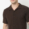 Half Sleeve Textured Cuban Shirt