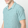Half Sleeve Textured Cuban Shirt