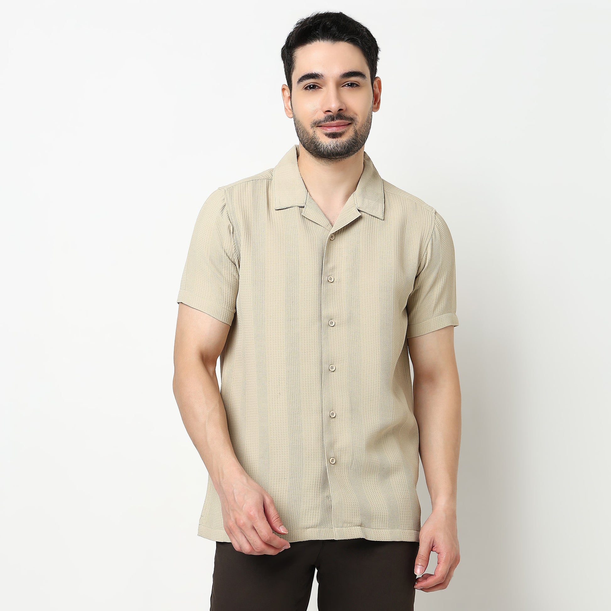 Printed Cotton Half Sleeve Shirt