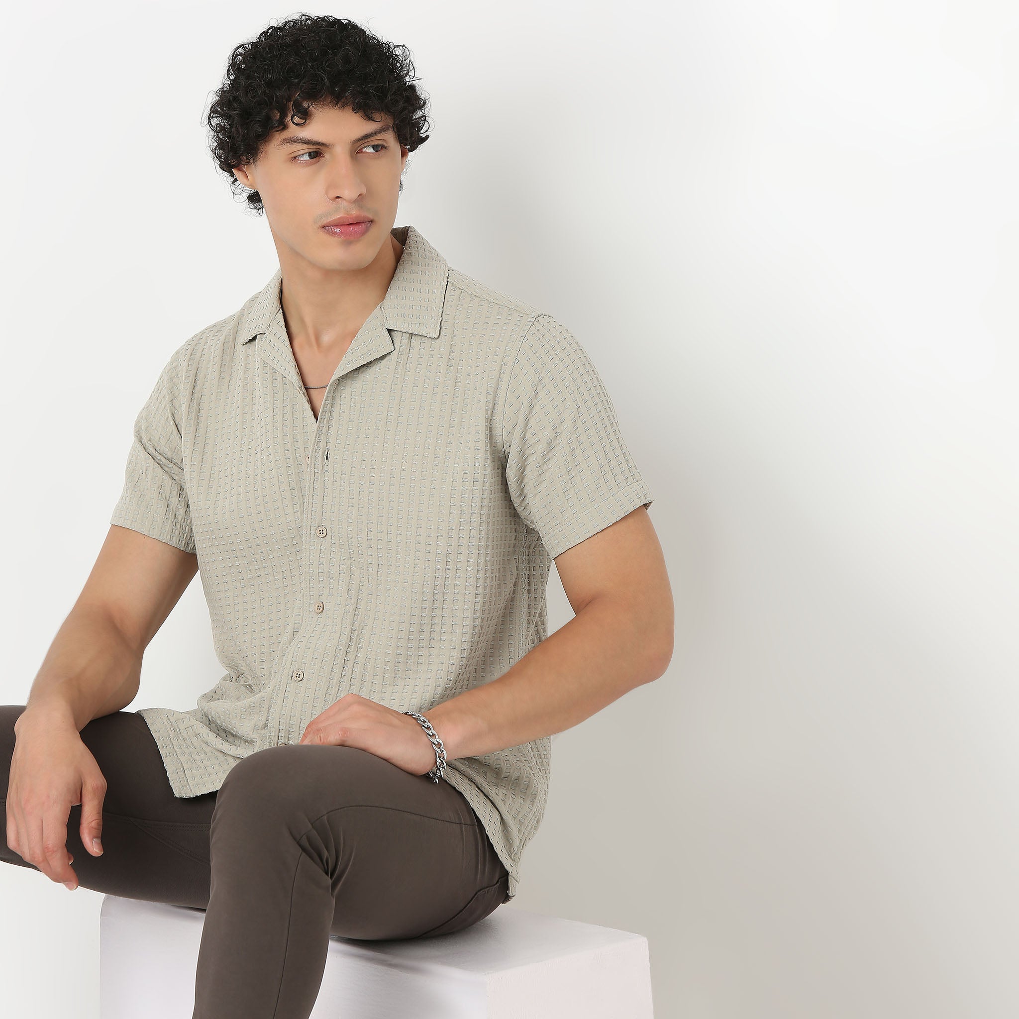 Camp Collar Structured Shirt