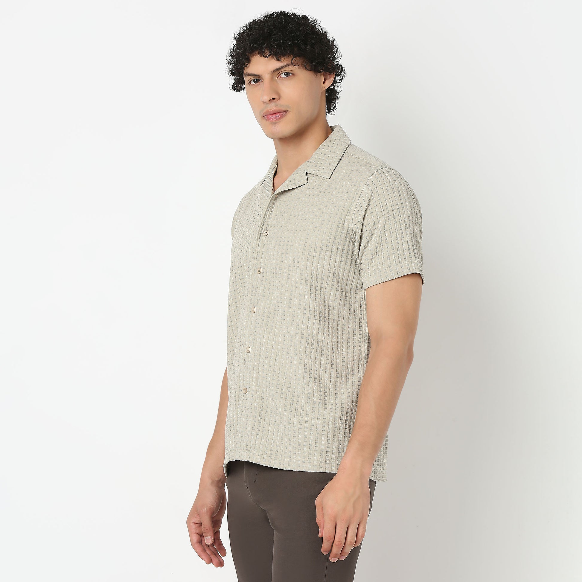 Camp Collar Structured Shirt