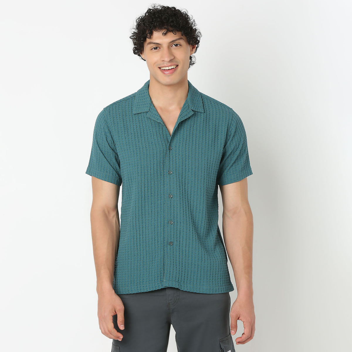 Camp Collar Structured Shirt
