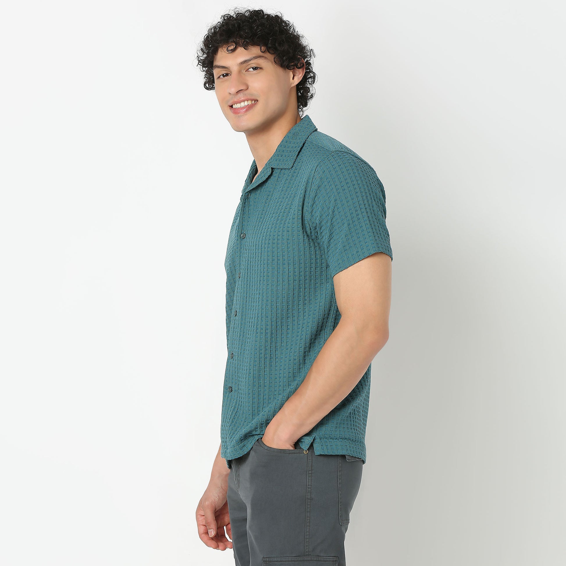 Camp Collar Structured Shirt