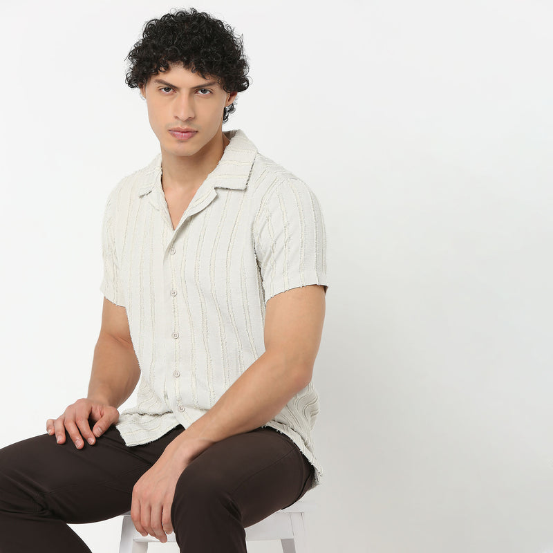Camp Collar Structured Shirt