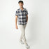 Regular Fit Checkered Camp Collar Regular Length Shirt