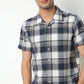 Regular Fit Checkered Camp Collar Regular Length Shirt