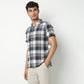 Regular Fit Checkered Camp Collar Regular Length Shirt