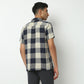 Regular Fit Checkered Camp Collar Shirt