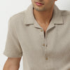 Regular Fit Solid Camp Collar Shirt