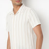 Camp Collar Striped Mood Shirt