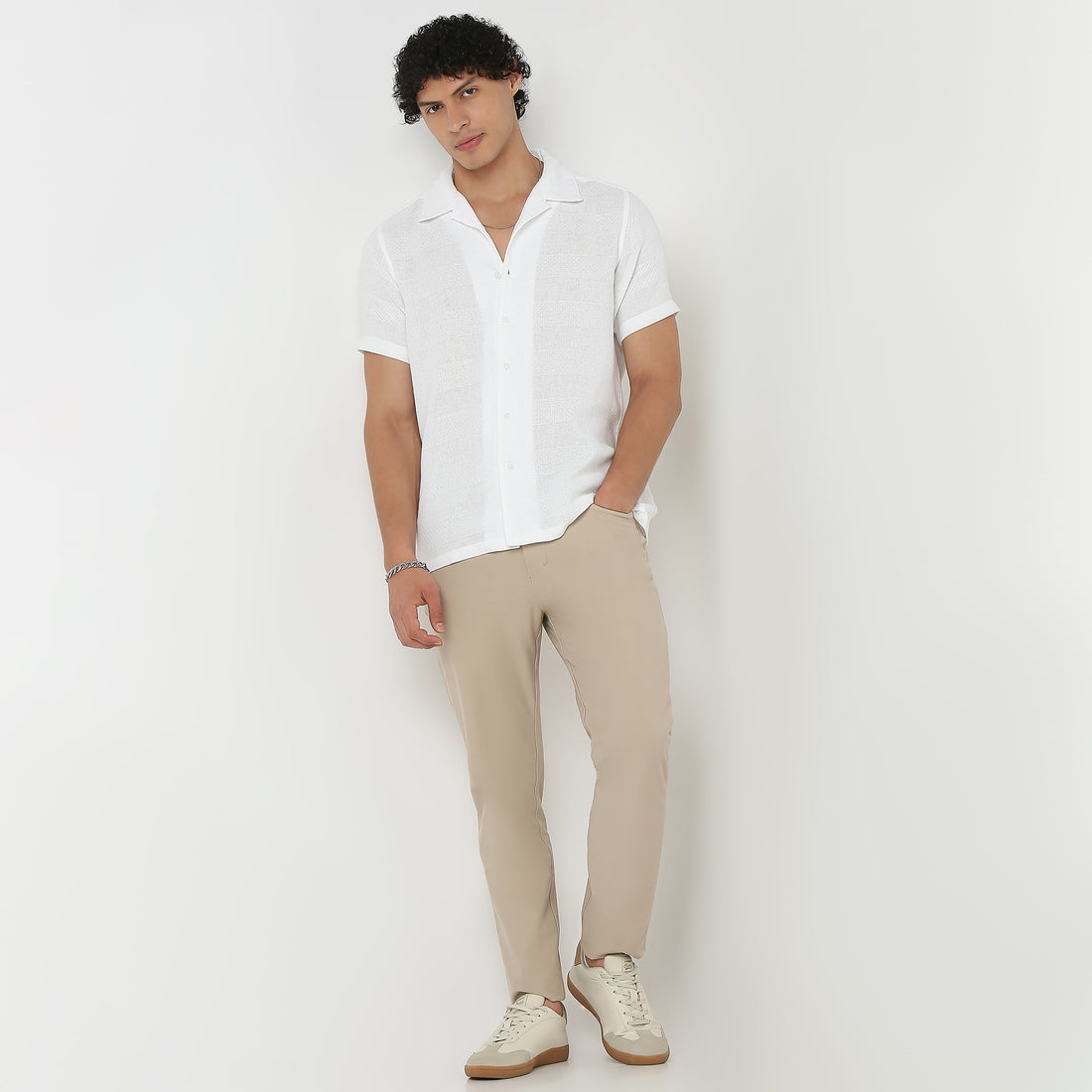 Solid Camp Collar Shirt