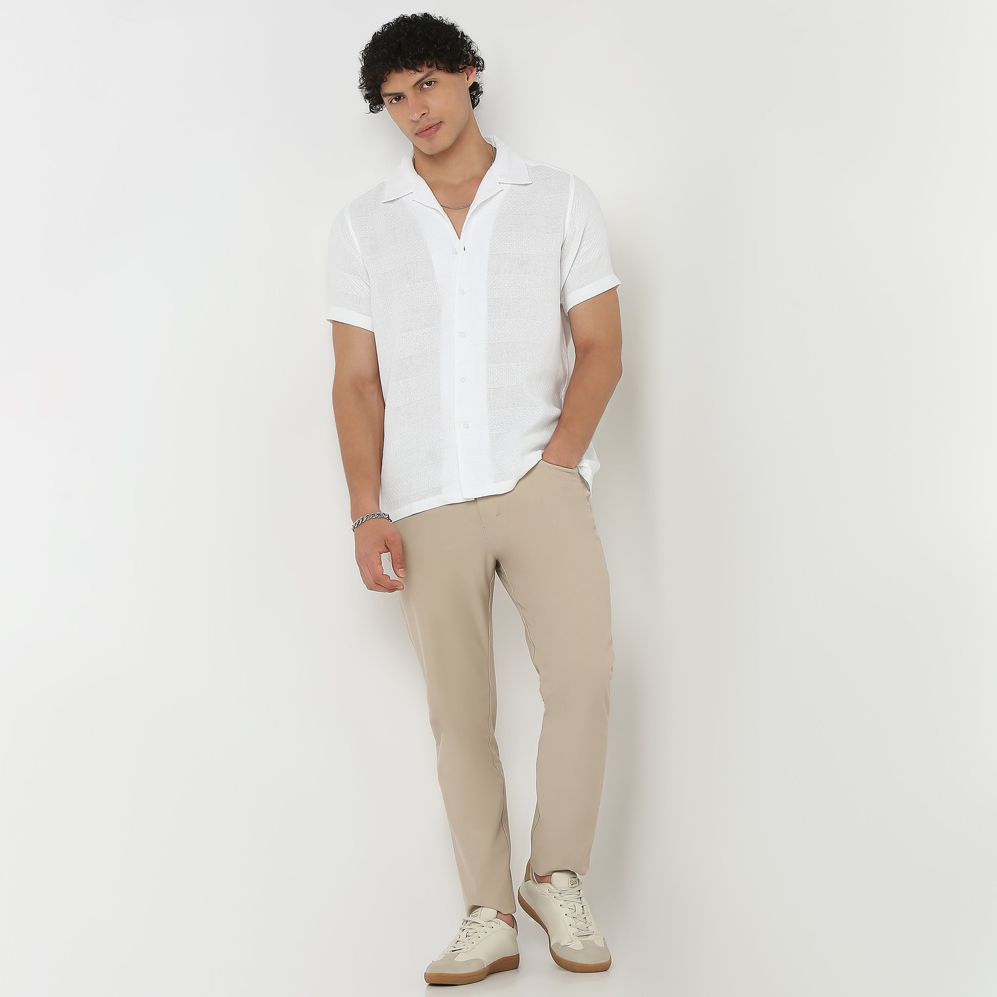 Solid Camp Collar Shirt