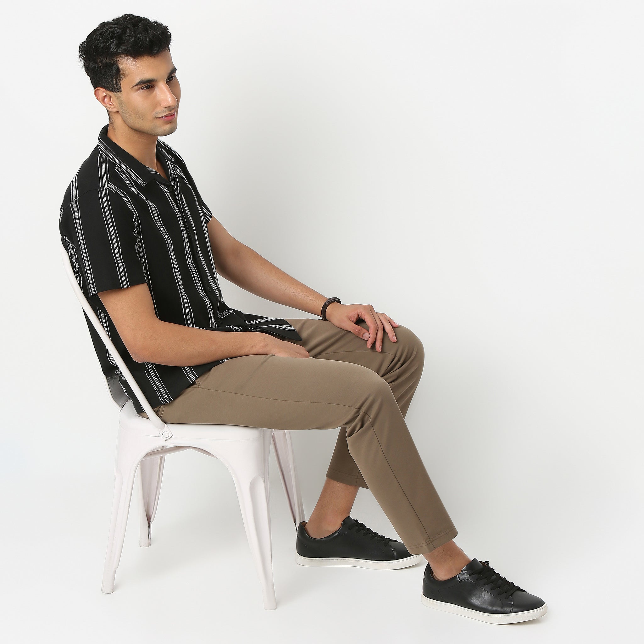 Camp Collar Striped Mood Shirt