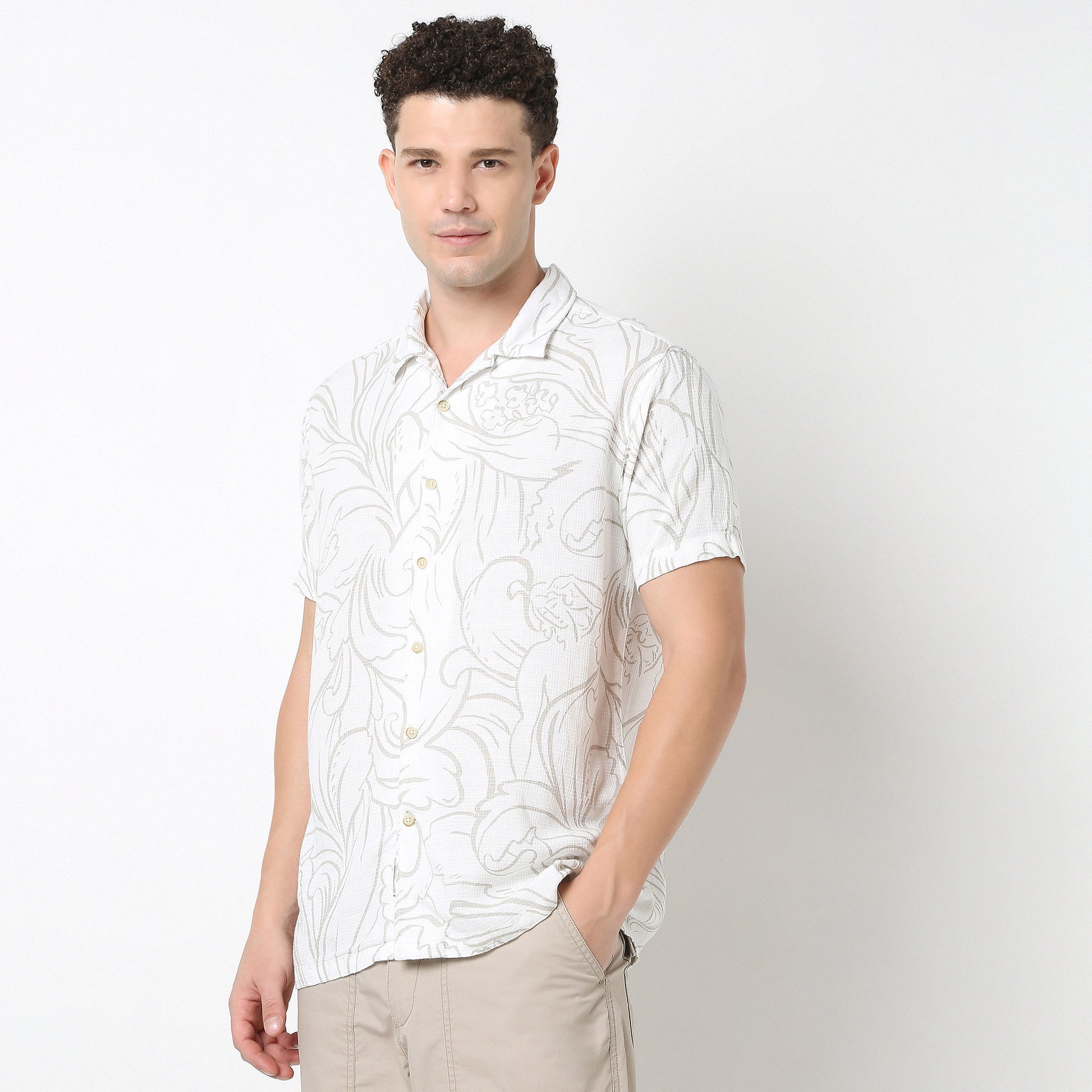 Printed Retreat Half Sleeve Shirt