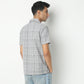 Regular Fit Checkered Camp Collar Regular Length Shirt